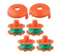 HavenDomicile Set di bobine di ricambio per tosaerba compatibile con i modelli 05367-20 05328-20, tra cui 4 bobine di filo e 2 coperture per teste di erba per decespugliatore da giardino