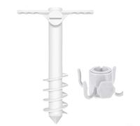 HavenDomicile Set di ganci per ombrellone da spiaggia con ancoraggio a sabbia, supporto a vite per una stabilità sicura nella sabbia, compatibile con tettoie da esterno (2 set)