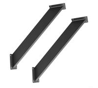 HavenDomicile Staffe di supporto in acciaio, kit di connettori ad angolo di 45 gradi, nero, per struttura in legno per esterni, pergola, gazebo, progetti fai da te, 2 pezzi