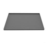 HavenDomicile Tappetino per comodino, protezione per pavimenti in silicone con bordo rialzato e base antiscivolo per WC portatile, 60 x 50 cm (60 x 50 cm, grigio)