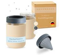 HAVENHAUS Set di 2 trappole per mosche della frutta, beige, riutilizzabili, per cucina, sbarazzarsi di moscerini della frutta, trappola per mosche della frutta, colore beige