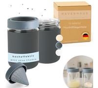 HAVENHAUS Set di 2 trappole per mosche della frutta, colore grigio scuro, riutilizzabili, per cucina, sbarazzarsi di moscerini della frutta, trappola per mosche della frutta, colore grigio scuro