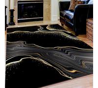 Havenly Rugs Tappeto runner da 80 x 120 cm, lavabile in lavatrice, antiscivolo, per casa, camera da letto, bagno, ufficio, lavanderia, sala da pranzo, soggiorno, inchiostro cielo stellato, nero