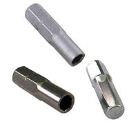Haveratio Adattatore per Punte per cacciavite Set di Punte di precisione per cacciavite 6,35 mm Adattatore per Inserti da 1/4" a Supporto Esagonale per Punte da 4 mm 3 Tipi Chrome