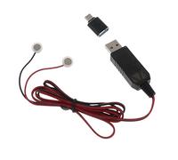 Haveratio Cavo Caricatore Magnetico USB Adattatore di Tipo C per Linea di Ricarica per batterie al Litio Ricaricabili da 3,7 V 14500 16340 26650