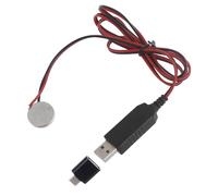 Haveratio Cavo di Ricarica per Batteria fittizia da USB a 3V CR2032 con Adattatore di Tipo C. Repalce Batteria CR2032 da 3V per dispositivi alimentati CR2032