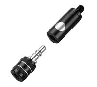 Haveratio Connettore Universale per Rete da Pesca, Connettore per Guadino a Sgancio Rapido, Adattatore per Testa di Guadino, Tipo a Pressione, Raccordo per Rete da Pesca, Nero