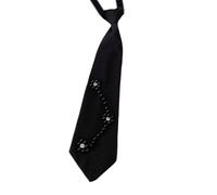 Haveratio Cravatta con Decorazione di Perle Camicia Formale Professionale Pre annodata Comoda Cravatta per Persona pigra Cravatta Formale per riunioni di Lavoro da Donna