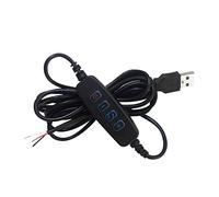 Haveratio DC5V LED Dimmer Cavo di prolunga USB-Port Cavo di Alimentazione Controller dimmer per luci a LED, luci a Nastro, luci a Nastro Nero