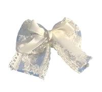 Haveratio Fermagli per Capelli per Ragazze Belle Barrettes Festival Bowknot Forma Stereo Tornante Fermagli per Capelli in Metallo per Adolescenti Decorazioni per Capelli Bianco