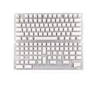 Haveratio Profilo Copritasti Vuoti Spessi PBT DyeSub per Tastiera Meccanica 137 Tasti Minimalista Bianco Set Copritasti Vuoti