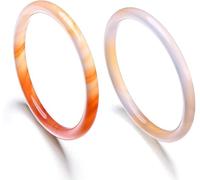 HAvern Bracciale in giada Bracciale rigido in giada naturale per donna, 2 pezzi Braccialetti in giada agata Accessori donna Bracciale rigido rotondo in giadeite (62mm Jade)