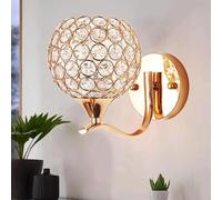 HAvern Lampada da Parete Moderna per Interni Lampada da Parete in Cristallo di Lusso Lampada da Parete Moderna in Metallo Placcato per Camera da Letto, casa, corridoio, Soggiorno