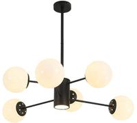 HAvern Lampadario, Lampadario Sputnik Nero, E26 Lampada a Sospensione dimmerabile in 3 Colori Moderna Lampada da soffitto a LED con Montaggio a Incasso per Sala da Pranzo Illuminazione ca