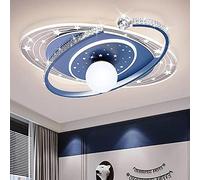 HAvern Lampadario, Stanza dei Bambini Sistema Solare Decora Plafoniera Dimmerazione Continua Camera da Letto Lampadario Semplice Plafoniera Acrilico Ovale3 Temperatura Colore 72W/Rosa (Nu