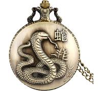 HAvern Orologio da taschino meccanico vintage collana bronzo antico serie zodiaco cinese design orologio da taschino al quarzo orologio da polso animale regalo vecchia catena dell'orologi