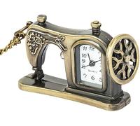 HAvern Orologio da taschino meccanico vintage con orologio da taschino a catena, ciondolo per macchine da cucire in lega di bronzo antico retrò catena vintage, vapore (colore : bronzo) (b