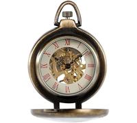 HAvern Orologio da taschino meccanico vintage orologio da taschino meccanico a orologeria cassa in vetro con copertura in vetro a 180 gradi cool regalo di numeri romani (D) (Talla?nica D