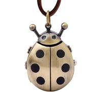 HAvern Orologio da taschino meccanico vintage per ragazzi e ragazze, orologio da taschino a catena con ciondolo analogico a sette stelle creativo con coccinella a sette stelle (Colore : A