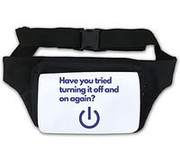 Havie You Tried Turning It Off and On Again - Marsupio divertente per riparazioni al computer, colore: bianco