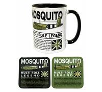 Havilland Dh 98 Zanzara WW11 Raf Fighter Bomber Aereo Mug Sottobicchiere Set