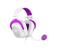 havit Cuffie HV-H2002d Viola, Gamer, con Microfono, Altoparlante 53mm, Spina 3.5mm: Compatibile con XBOX ONE e PS4, HV-H2002d Colore Viola e Bianco