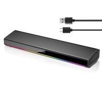 havit Altoparlanti per PC, 20 W Bluetooth V5.3 Soundbar per computer con surround 3D, stereo HiFi, altoparlanti monitor illuminati RGB alimentati tramite USB per desktop, laptop