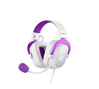 havit Cuffie HV-H2002d Viola, Gamer, con Microfono, Altoparlante 53mm, Spina 3.5mm: Compatibile con XBOX ONE e PS4, HV-H2002d Colore Viola e Bianco