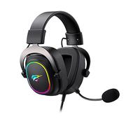 Auricolari Havit H2002P con cavo, connettività USB e jack 3,5 mm, gaming, retroilluminazione multicolore, surround virtuale 7.1, neri