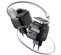 Havit UC250 A-EU - Caricabatterie da viaggio GaN con cavo estensibile (nero)