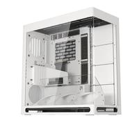 HAVN HS 420 VGPU Case per PC Mid Tower ATX a doppia camera Bianco | Kit GPU verticale PCIe 5.0, 11 ventole da 140 mm e 3 supporti per radiatori da 420 mm, vetro temperato, hub ventola PWM