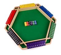 Havnidy Shut The Box - Gioco da tavolo in legno per 6 giocatori, giochi classici dadi, gioco da viaggio, gioco tradizionale matematica in legno per pub, fantastici giochi da tavolo per tutto