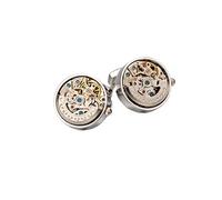 HAVVMK Gioielli Camicie Uomo Movimento Meccanico Grande Polsino Squisito Metallo Donne E Uomini Gemelli Camicie Accessori Regali (Solo Gemelli)