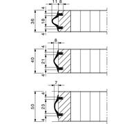 HAWA Profilo di protezione per bordi in gomma, 1 rotolo (5 metri), accessorio per porta scorrevole, gomma EPDM marrone