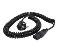 HAWA R6504 Cavo IEC Nero 3.8 m Cavo a spirale