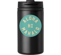 Hawaii Aloha Mahalo Hi Coffee Cup tazza da viaggio per bevande calde e fredde tazza termica a doppia parete con coperchio a tenuta stagna nero