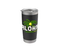 Hawaii Aloha Palm Tree Bicchiere termico in acciaio inox doppia parete