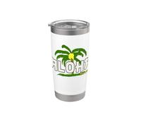 Hawaii Aloha Palm Tree Bicchiere termico in acciaio inox doppia parete