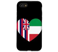 Hawaii and Italy Flags: Heart Shaped Unity Custodia per iPhone SE (2020) / 7 / 8