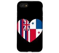 Hawaii and Panama Flags: Heart Shaped Unity Custodia per iPhone SE (2020) / 7 / 8