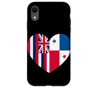 Hawaii and Panama Flags: Heart Shaped Unity Custodia per iPhone XR