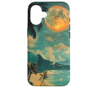 Hawaii Beach Travel grafica minimalista Custodia per iPhone 16