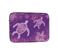 Hawaii con tartaruga marina viola borsa per computer portatile 17 pollici impermeabile resistente agli urti custodia per notebook leggera borsa pelle per computer