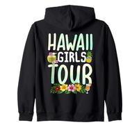 Hawaii Girls Tour Tropical Ananas e Ibisco Design Felpa con Cappuccio