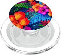 Hawaii Hibiscus Flowers Tropical Summer Palm Floral PopSockets PopGrip per MagSafe