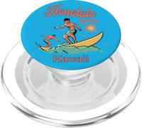 Hawaii Honolulu Oahu HI Surfer Surfer Beach Molo di pesca PopSockets PopGrip per MagSafe
