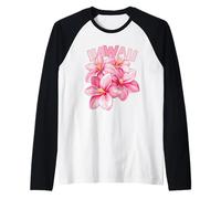 Hawaii Ibisco Fiore Hawaii Maui Kauai Aloha Surfer Maglia con Maniche Raglan