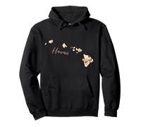 Hawaii Leopard Pattern Mappa Leo Stato delle Hawaii Felpa con Cappuccio