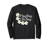 Hawaii May Day è Lei Day Plumeria Flowers Maglia a Manica