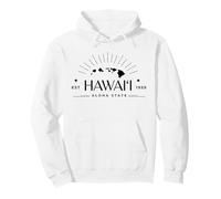 Hawaii Moderno EST. 1959 Aloha State - Isole Hawaii Felpa con Cappuccio